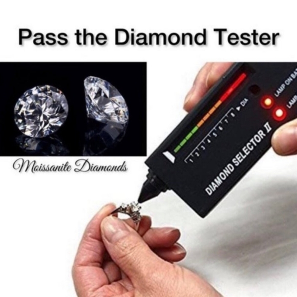 New 4ct Certified Moissanite Diamond Ring, Size 7 - Picture 6 of 11